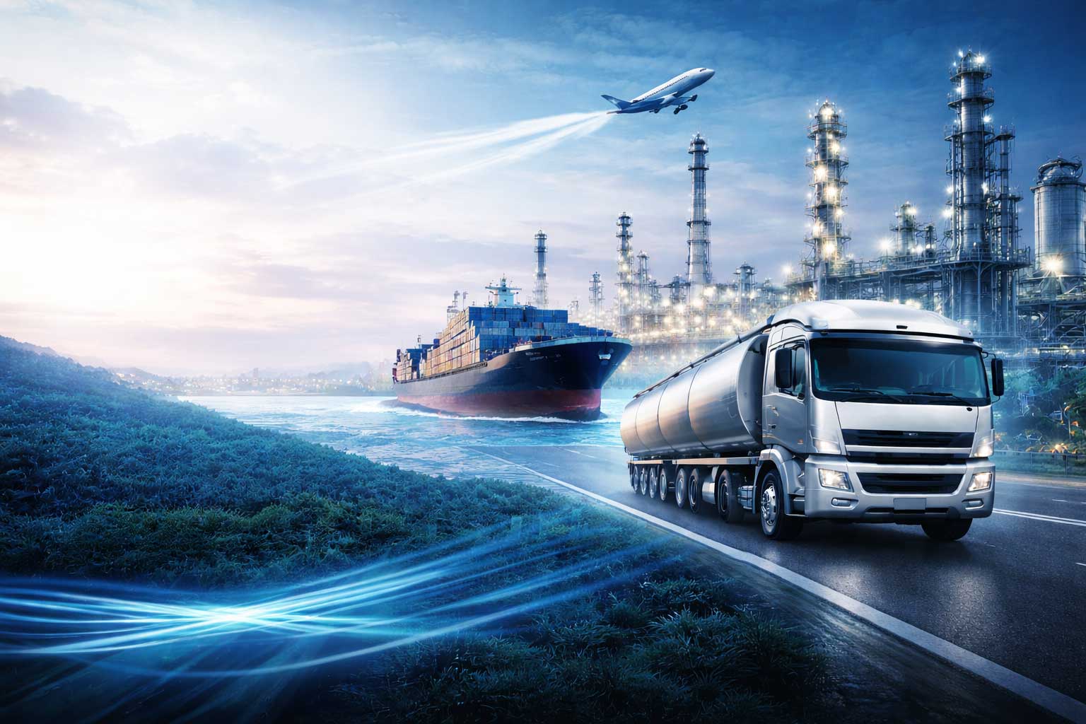 Road tanker transport for local fuel sales